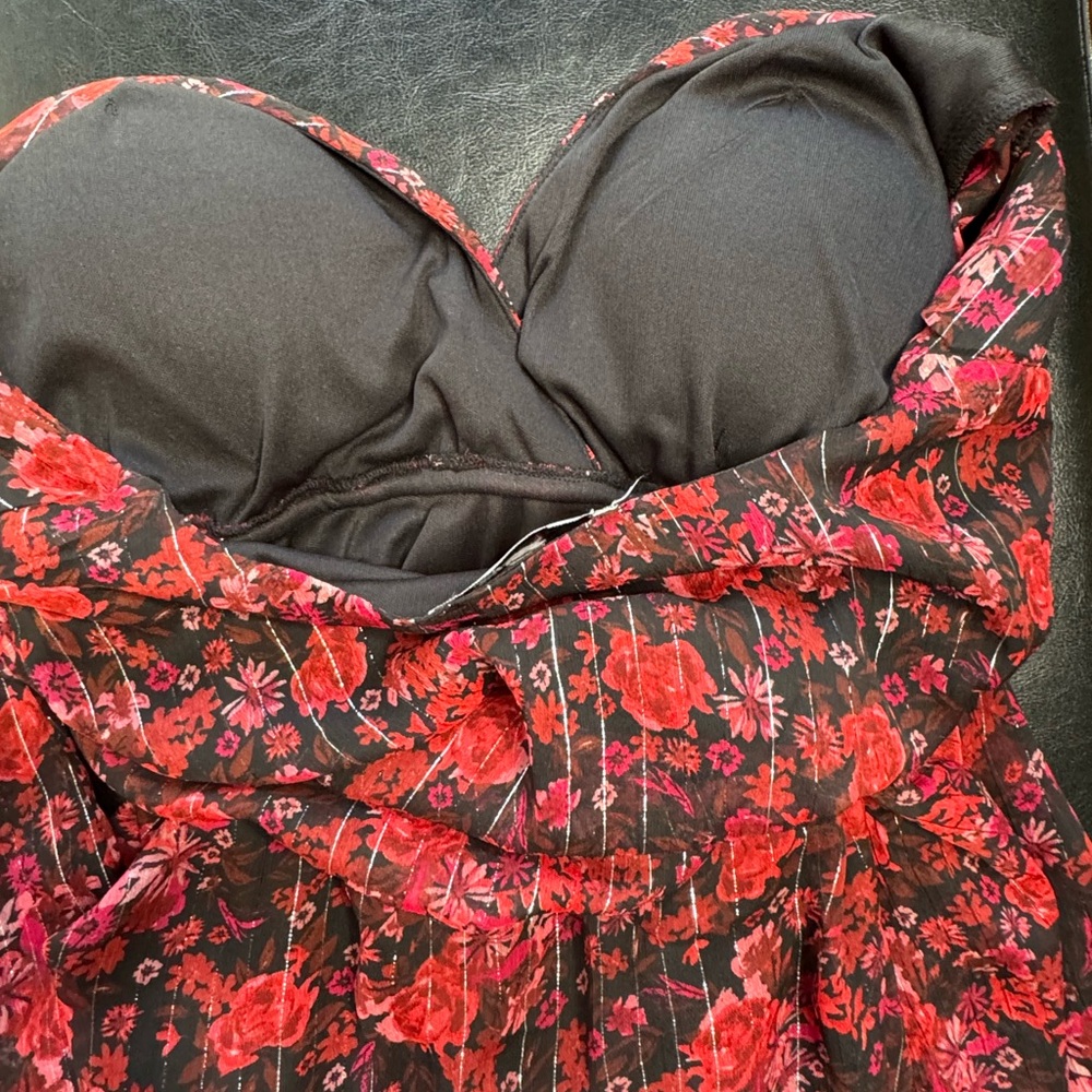 $12 Bundled💥 NEW Haute Nites Maxi Floral Print Sides Maxi Dress Sz 9 Junior - Picture 11 of 13